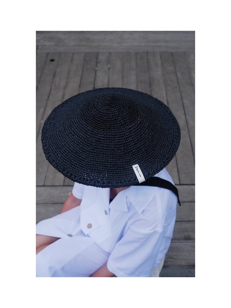PRE ORDER/BLACK ASIAN CONICAL HAT